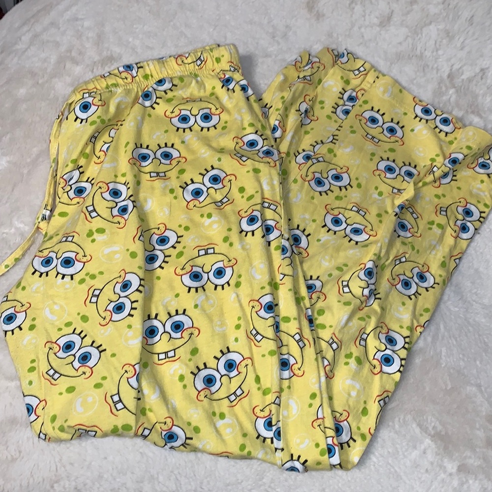 Large SpongeBob 100% cotton ladies pajama pants